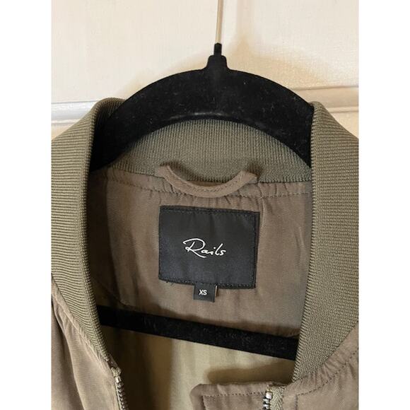 Rails Ace Military Bomber Patches Jacket - West Coast style- Sz XS - Picture 3 of 11